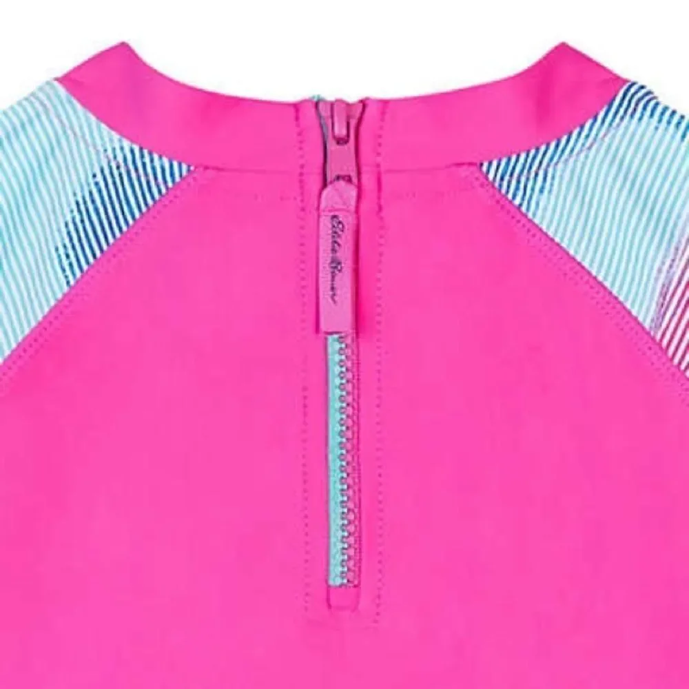 NEW! NWT EDDIE BAUER Youth Girls 4 Piece Reversible Swim Set in Pink Multi - Picture 4 of 8